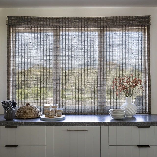 Custom Natural Bamboo Shades Woven Wood Shades