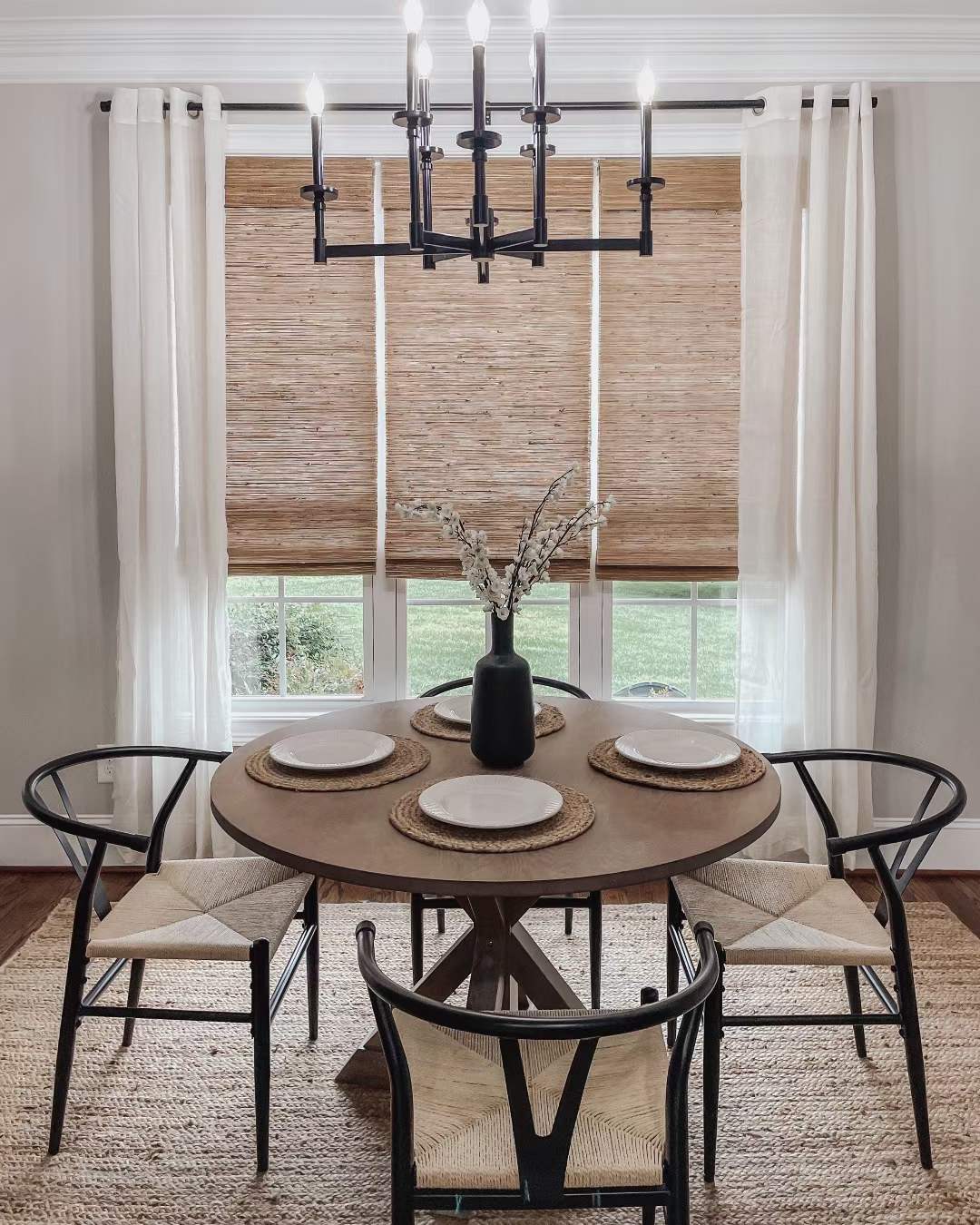 Custom Natural Bamboo Shades Woven Wood Shades