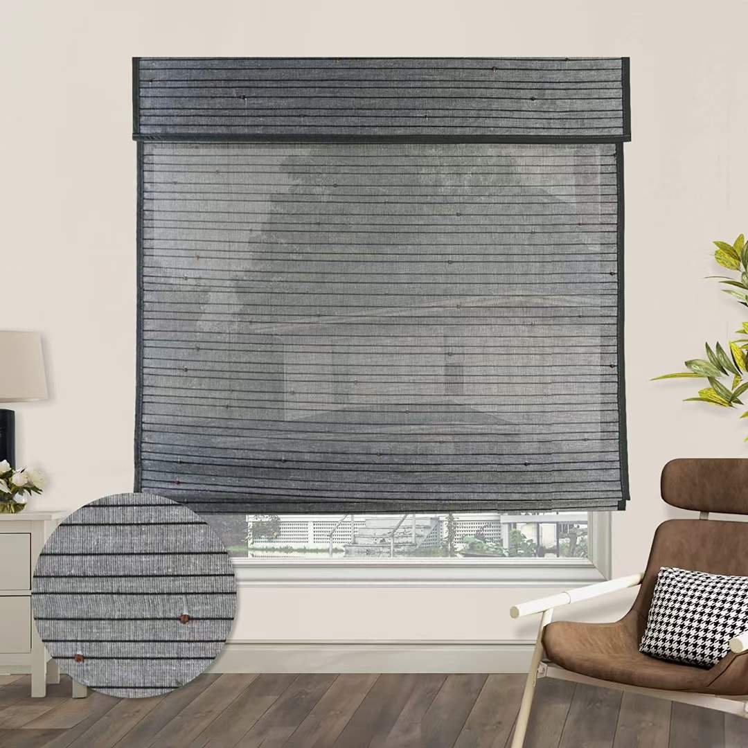 Custom Natural Bamboo Shades Woven Wood Shades