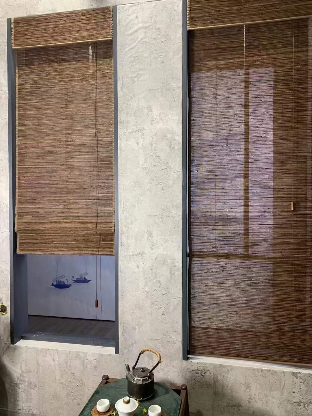 Custom Natural Bamboo Shades Woven Wood Shades