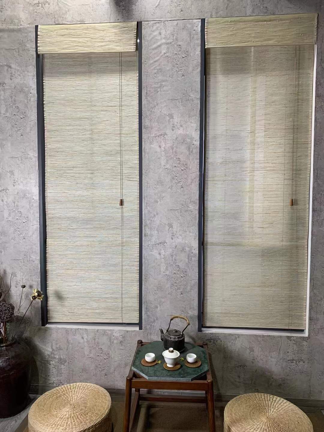 Custom Natural Bamboo Shades Woven Wood Shades