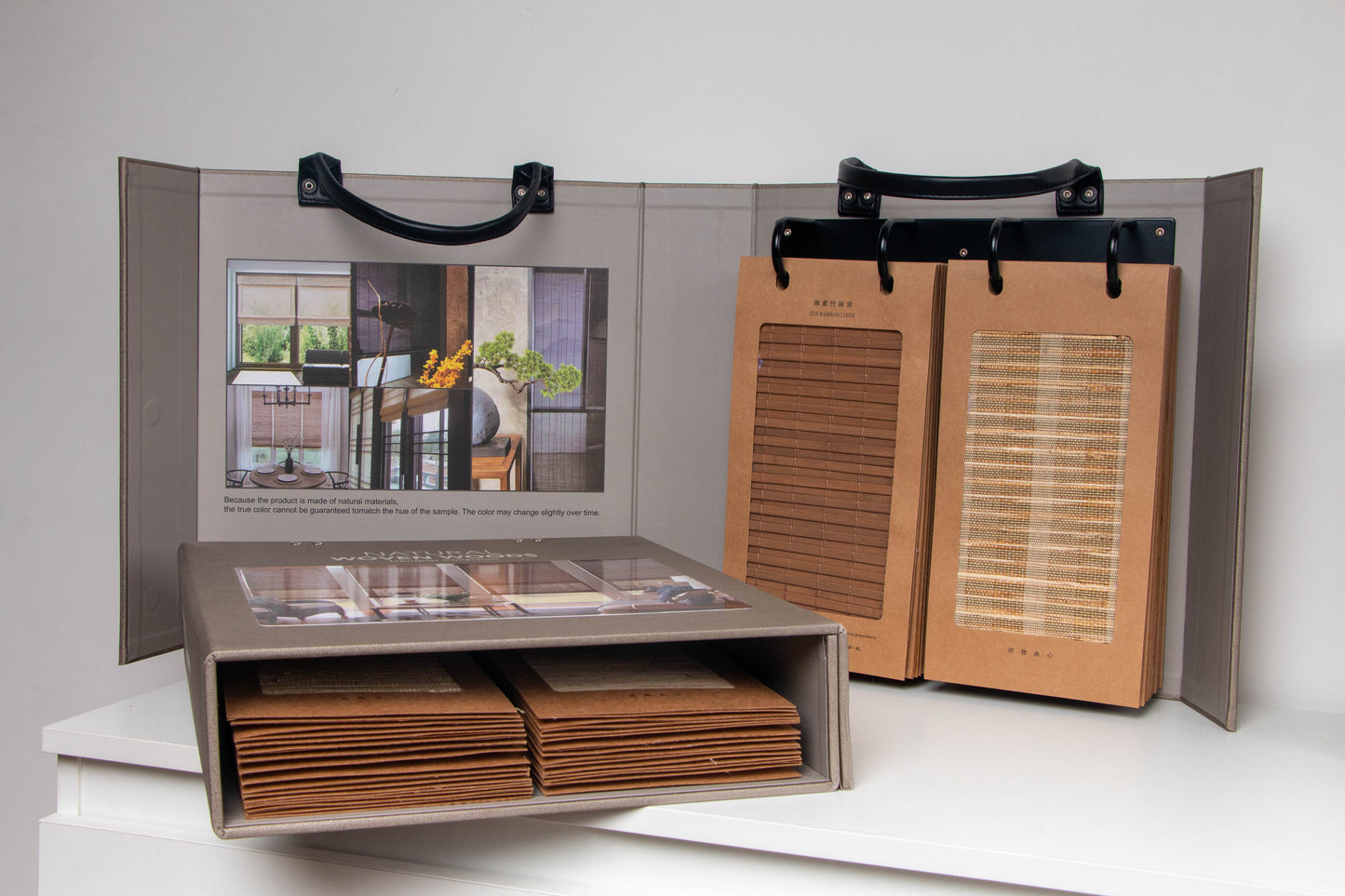 Sample Book Bamboo Shades Fabric/ Woven Wood Fabric